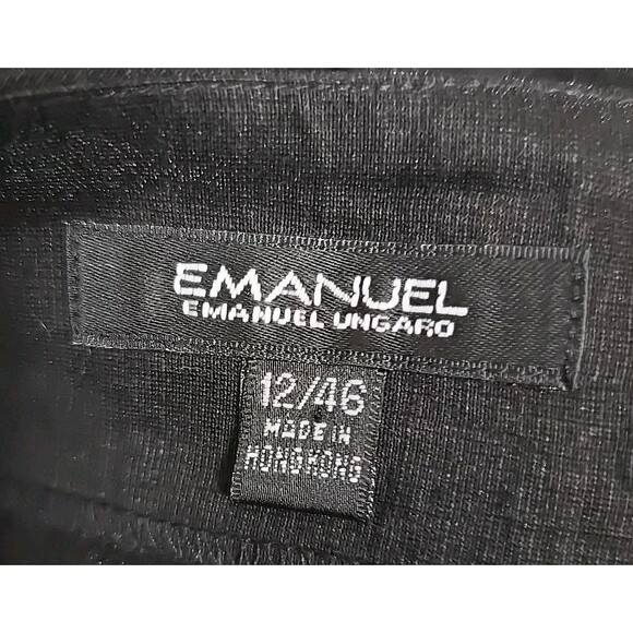 Emanuel Ungaro Linen Blend Maxi Skirt Black Women’s Size 12 /46 - Picture 4 of 7